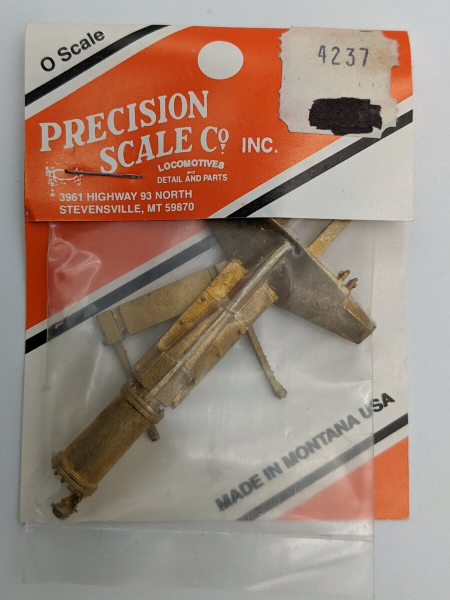 Precision Scale Co. 4237 O Scale Coal Pusher w/Piston Cylinder Brackets & Gate