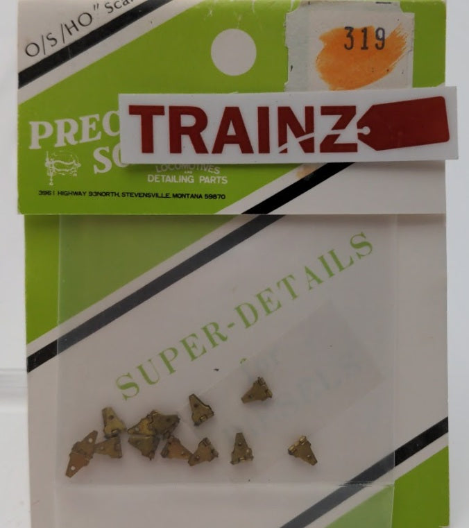 Precision Craft Models 319 HO/S & O Scale Working Hinges .110 x .340(Pack of 12)