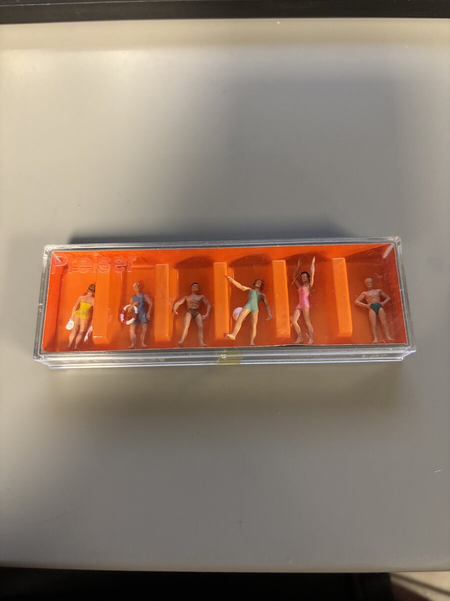 Preiser 10070 HO Recreation & Sports Standing Swimmers Figures (Set of 6)