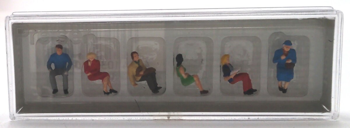 Preiser 10095 HO Seated Pedestrians Figures #1 (Set of 6)