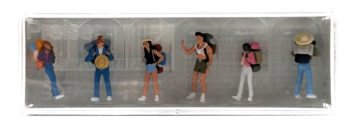 Preiser 10296 HO Scale Young Travelers Figures (Set of 6)