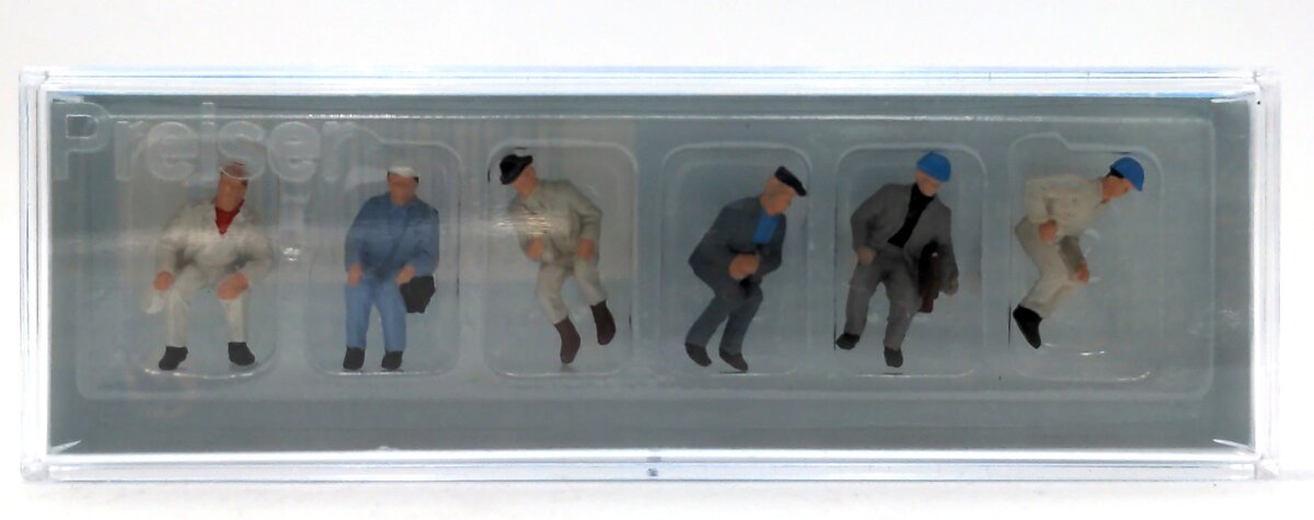 Preiser 14145 HO Seated Workers Figures (Set of 6)