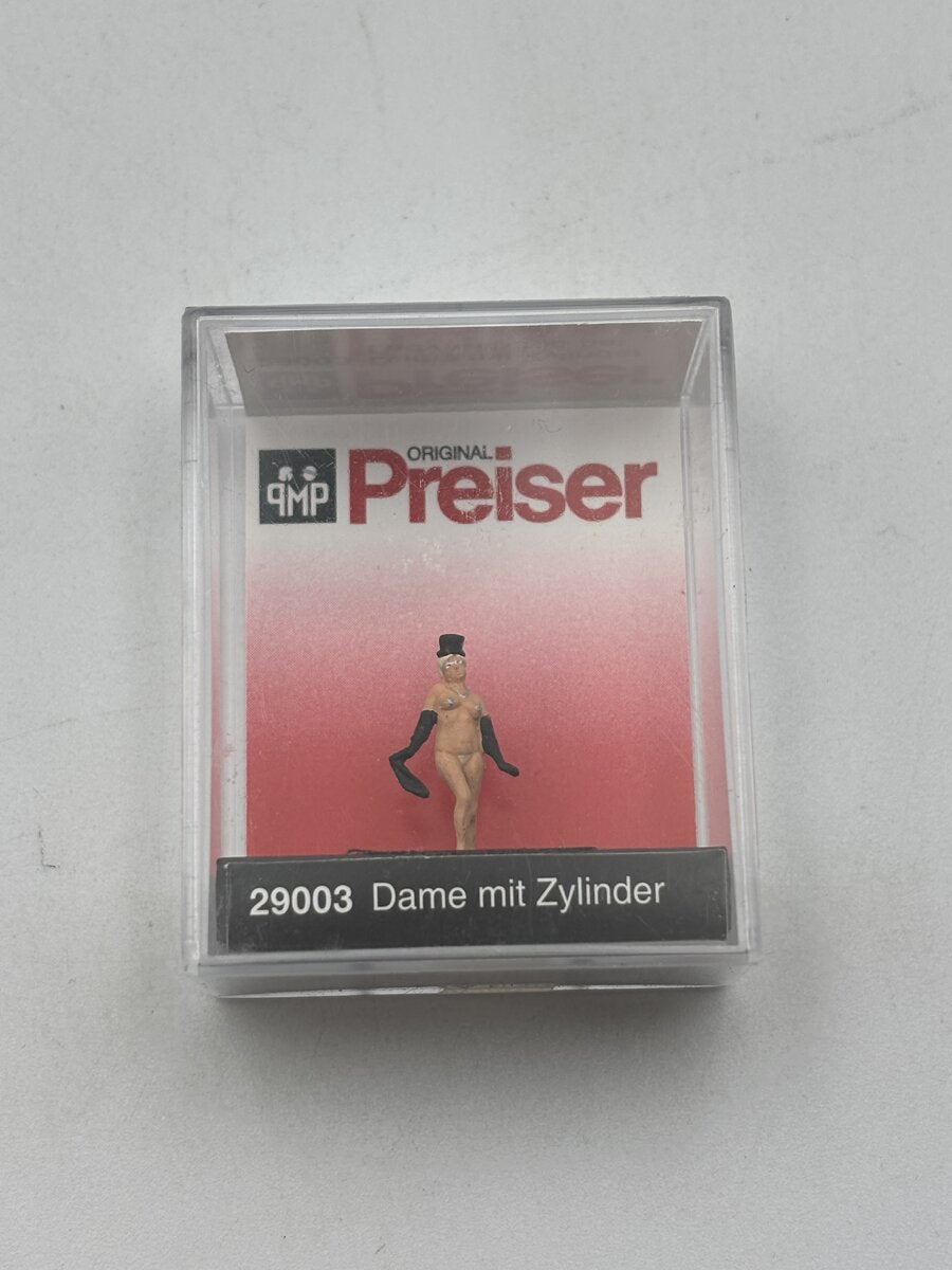 Preiser 29003 HO Lady w/Tall Hat Nude Dancer Figure