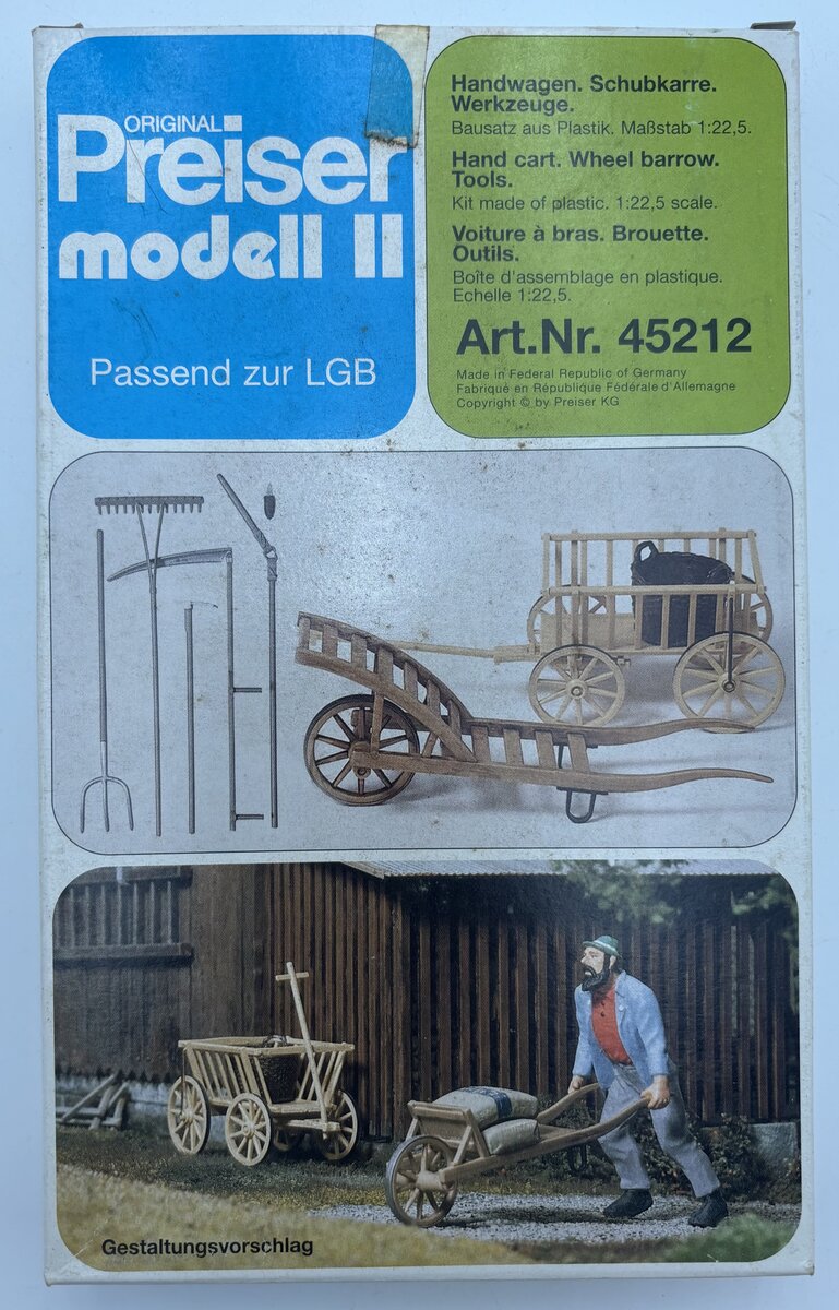 Preiser 45212 G Farming Tools Plastic Model Kit