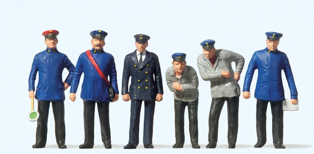 Preiser 65329 O German Railway Personnel 1925-1930 Figures (Set of 6)