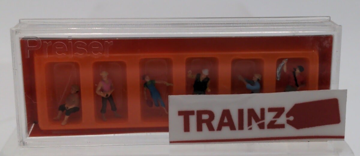 Preiser 79077 N Scale Angler & Fishermen Figures (Set of 6)