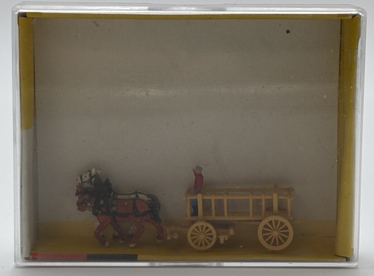 Preiser 79476 N Driver & Horses Figures with Delivery Wagon (Set of 3)