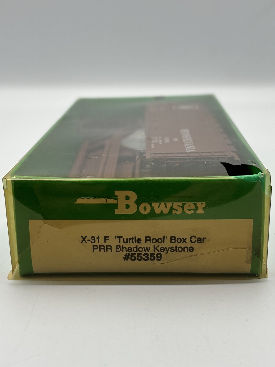 Bowser 55359 HO X-31F 'Turtle Roof' Boxcar PRR Shadow Keystone