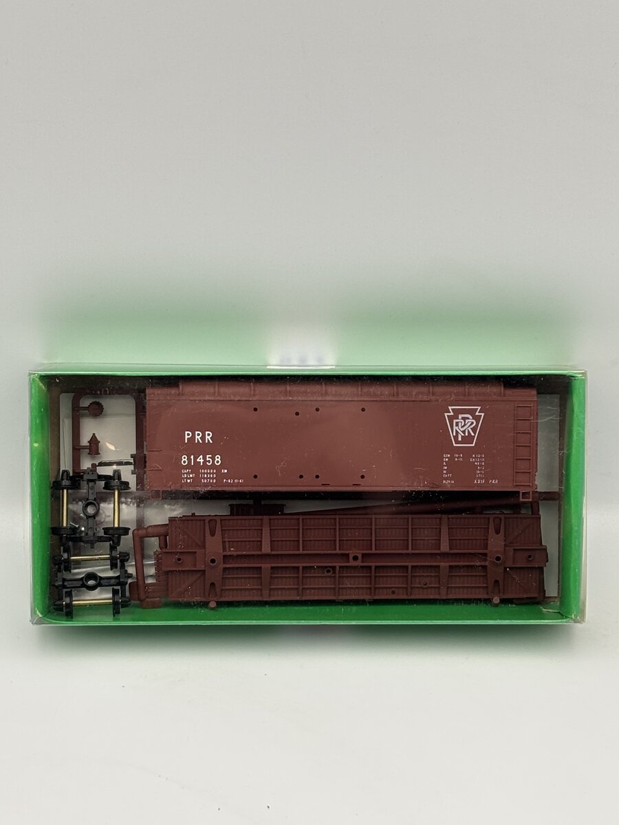 Bowser 55360 HO 40' X-31 F Turtle Roof Box Car Kit PRR Modern Lettering #81496