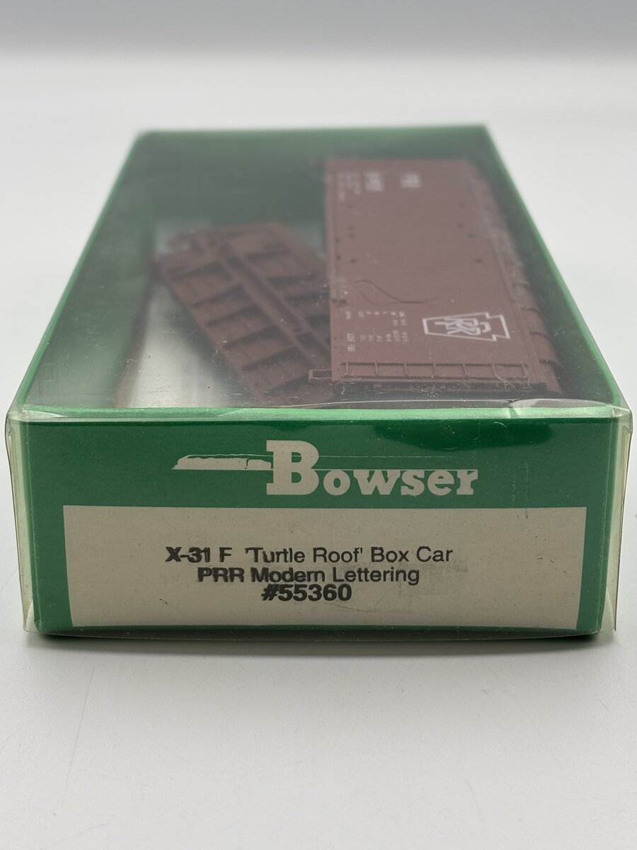 Bowser 55360 HO 40' X-31 F Turtle Roof Box Car Kit PRR Modern Lettering #81496