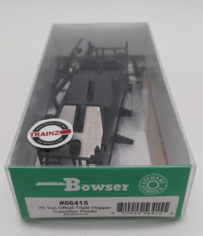 Bowser 56415 HO Scale 70 Ton Offset Triple Hopper Canadian Pacific # 357512 Kit