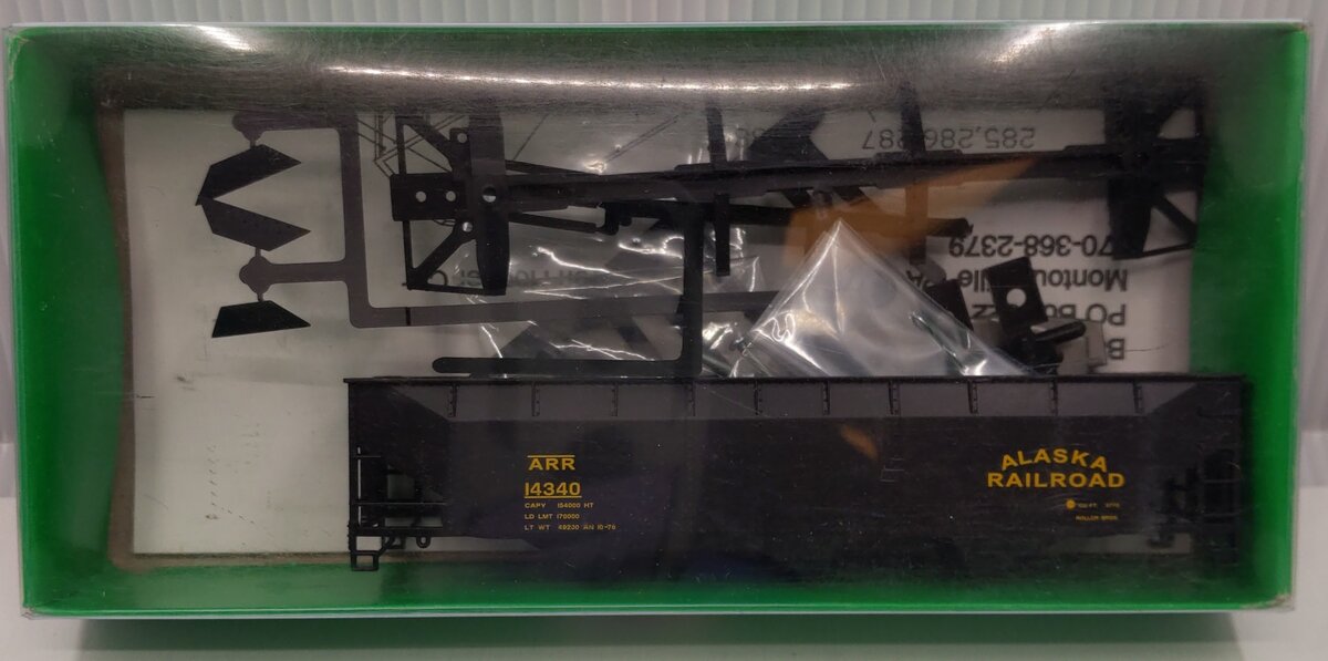 Bowser 56660 HO Scale Alaska Railroad 70T Hopper Car Kit Road #: 14340