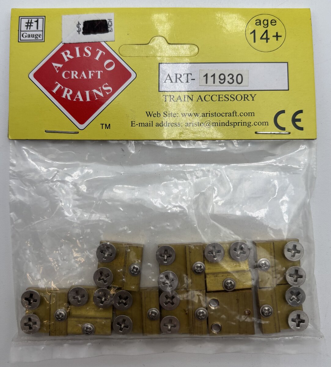 Aristo-Craft 11930 G Brass Track Rail Clamps (Pack of 10)