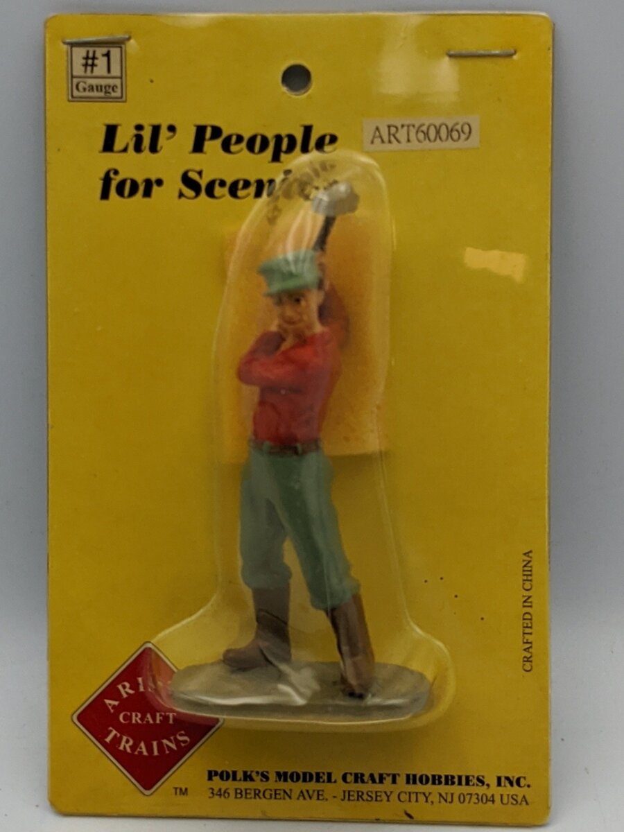 Aristo-Craft ART60069 Track Worker w/Sledge Hammer Figure