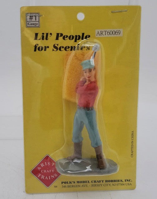 Aristo-Craft ART60069 1 / G Gauge Track Worker w/Sledge Hammer Painted Figure