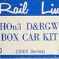 Rail Line 130 HOn3 Denver & Rio Grade Western 3000 Series Box Car Kit
