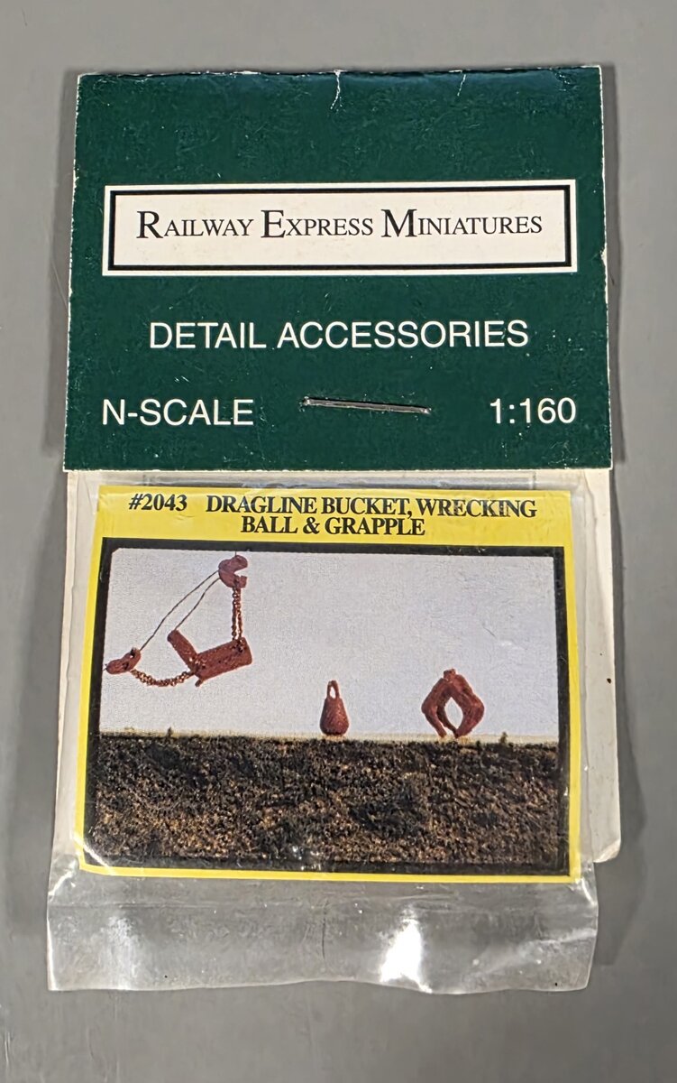 Railway Express Miniatures 2043 N Dragline Bucket/Wrecking Ball/Grapple