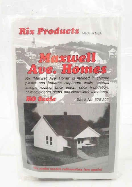 Rix Products 628-0203 HO Scale Maxwell Ave House w/Side Porch Building Kit