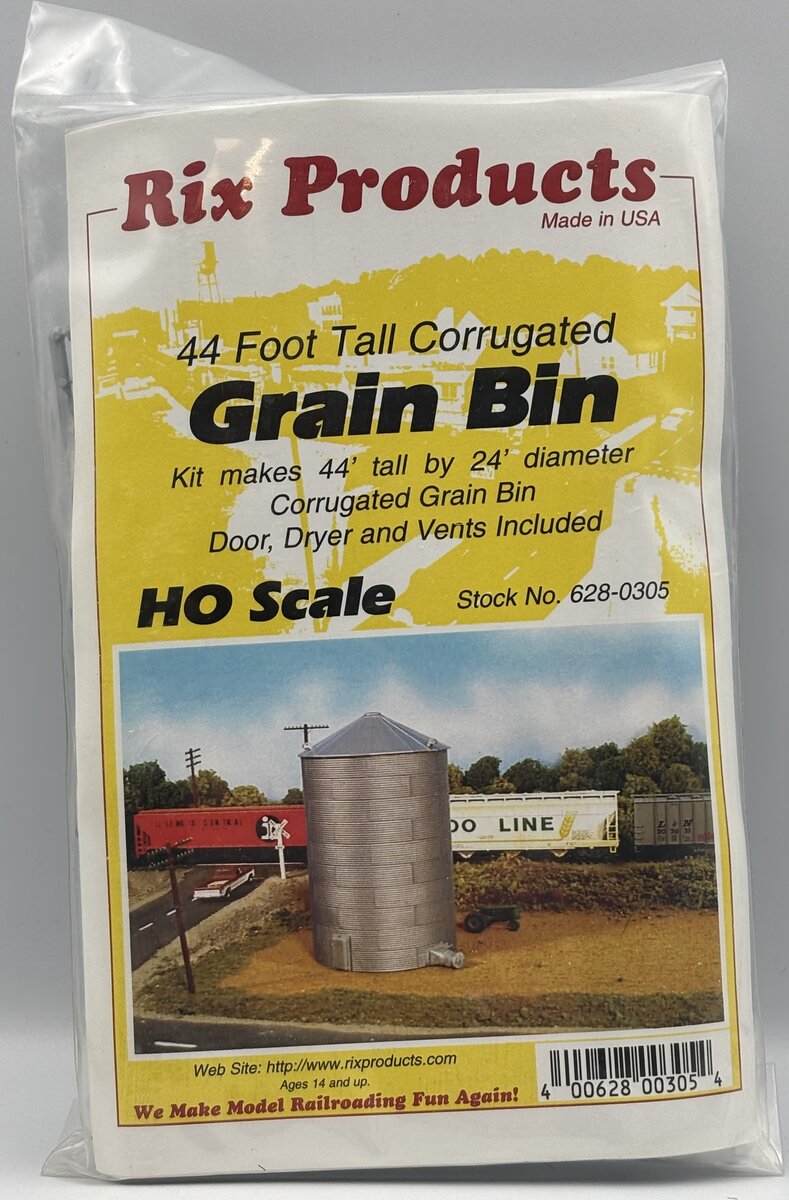 Rix Products 628-0305 HO 44' Tall Corrugated Grain Bin Building Kit
