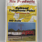 Rix Products 628-0032 HO 2-Crossarm Brown Telephone Poles Kit (Pack of 18)