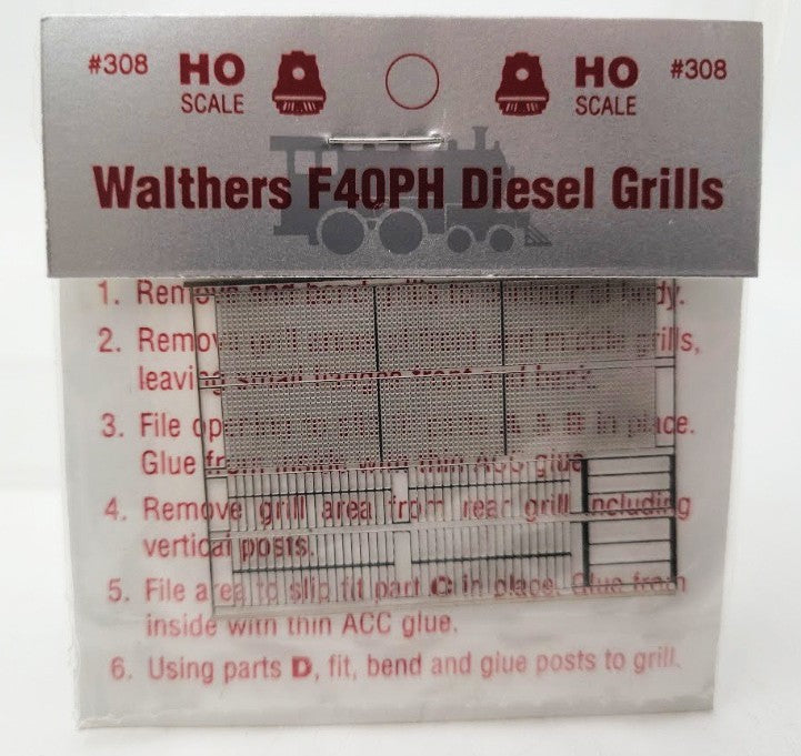 S & S Hobby Products 308 HO Scale Walthers F40PH Diesel Grill
