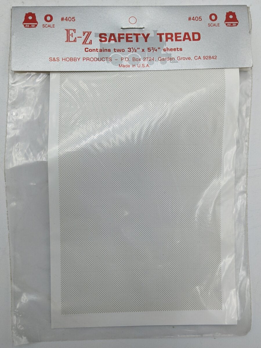 S & S Hobby Products 405 O E-Z Safety Tread 2 Sheets 3 1/2" x 5 3/4