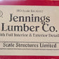 Scale Structures 1117 HO Jennings Lumber Co Building Kit