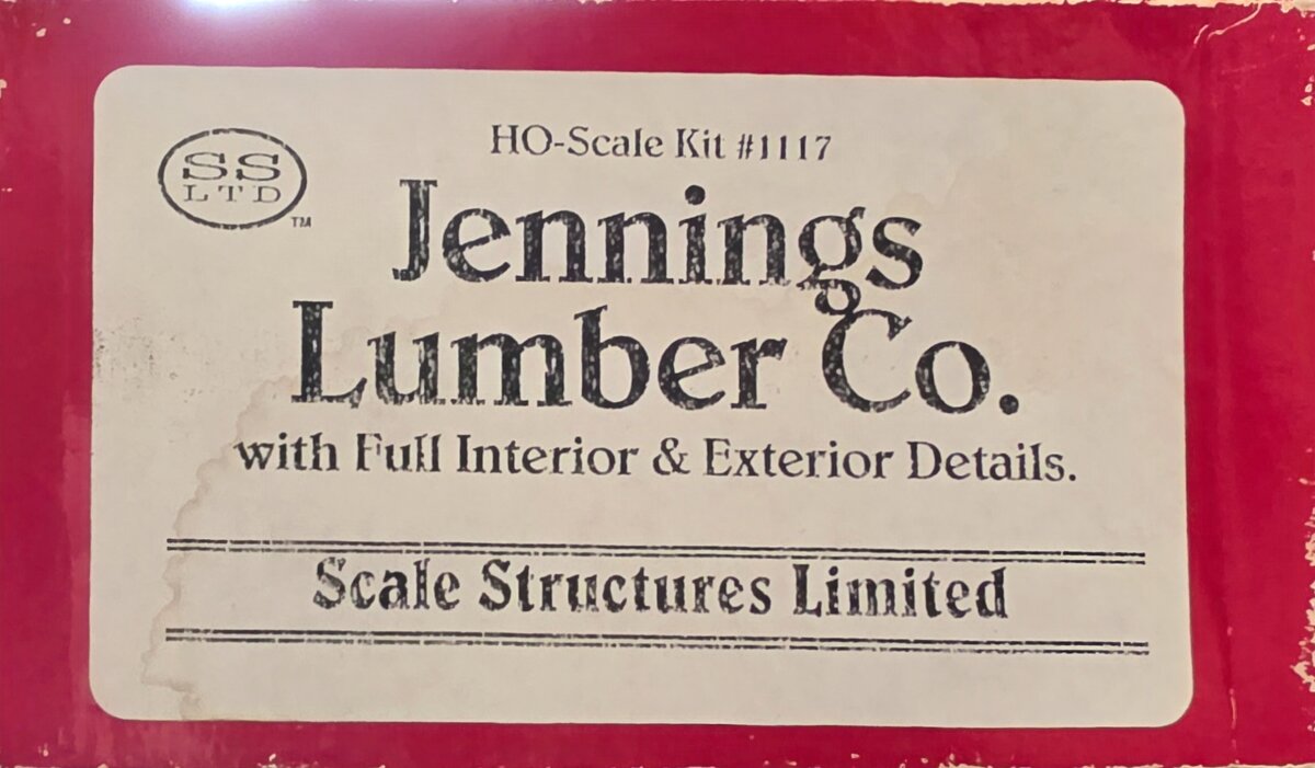 Scale Structures 1117 HO Jennings Lumber Co Building Kit