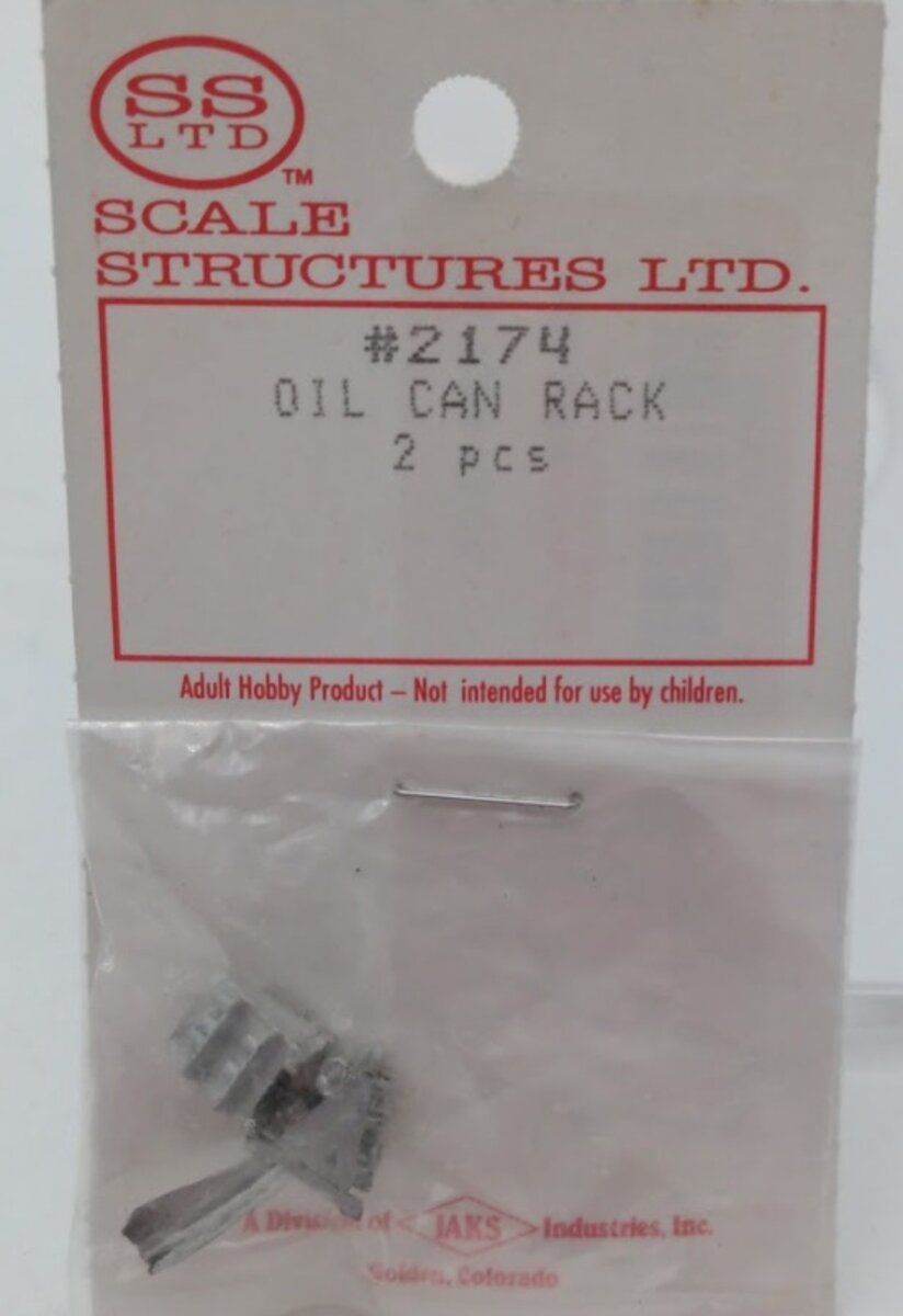 Scale Structures 2174 HO Scale Double Sided Oil Can Rack (Pack of 3)
