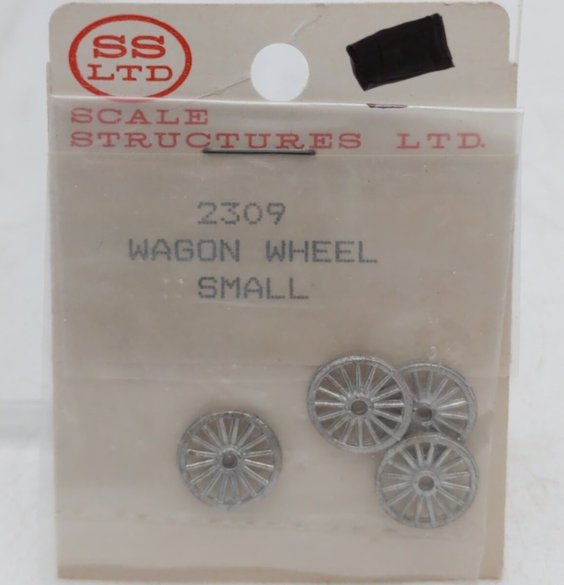 Scale Structures 2309 HO Scale Wagon Wheels Small White Metal Part (Pack of 4)