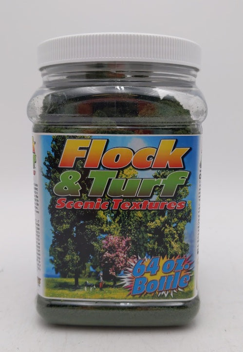 Scenic Express EX805C Fine Grass Green Flock & Turn - 64 Oz. Gripper Jug