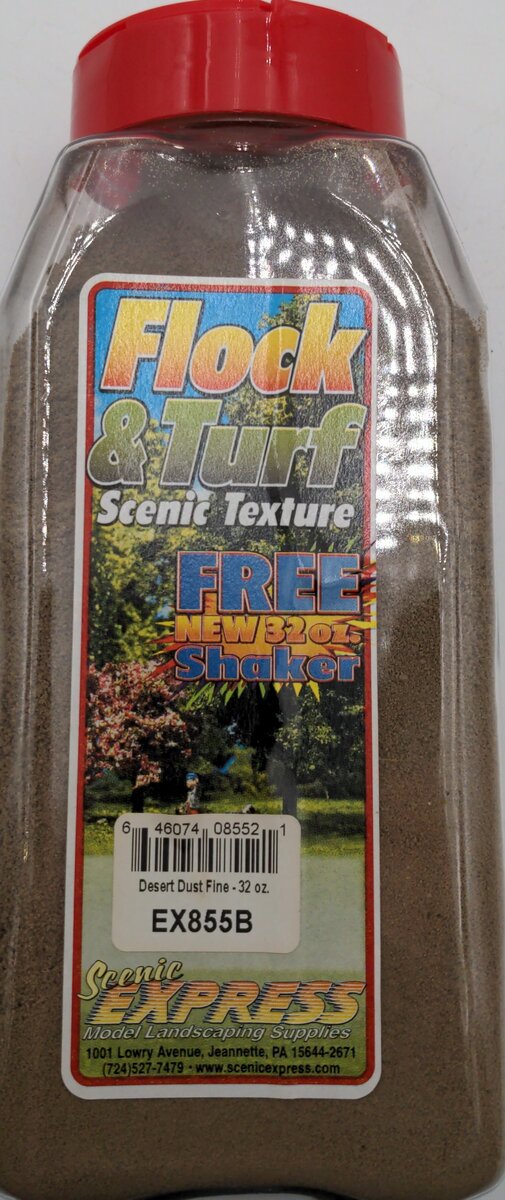 Scenic Express EX855B Fine Desert Dust Flock & Turf - 32 oz. Shaker