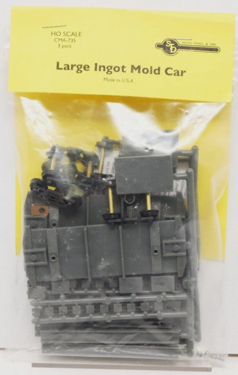 State Tool & Die CMA-735 HO Scale Large Ingot Mold Car 3-Pack Plastic Kit
