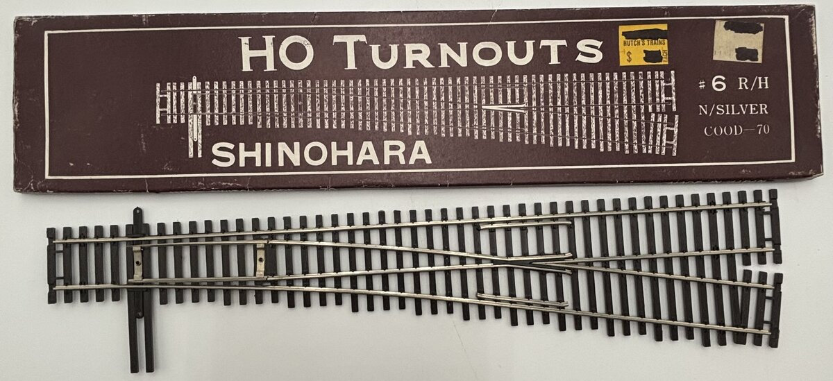 Shinohara Track 304 HO Code 70 #6 Turnout Right