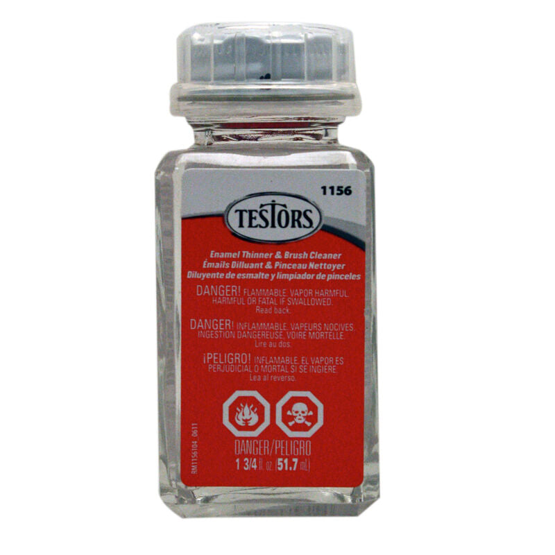 Testors 1156XT Clear Enamel Model Master Primer Top Coat Thinner - 1-3/4 oz.