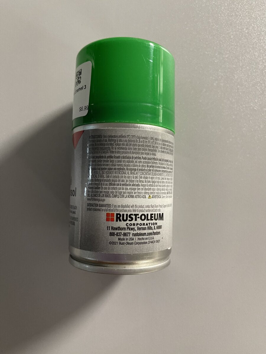 Testors 1224T Green Gloss Enamel 3 oz. Spray Paint Can