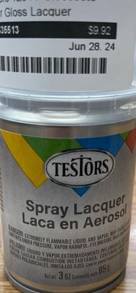 Testors 1261T Glosscote Clear Gloss Lacquer Overcoat 3 oz. Spray Paint Can