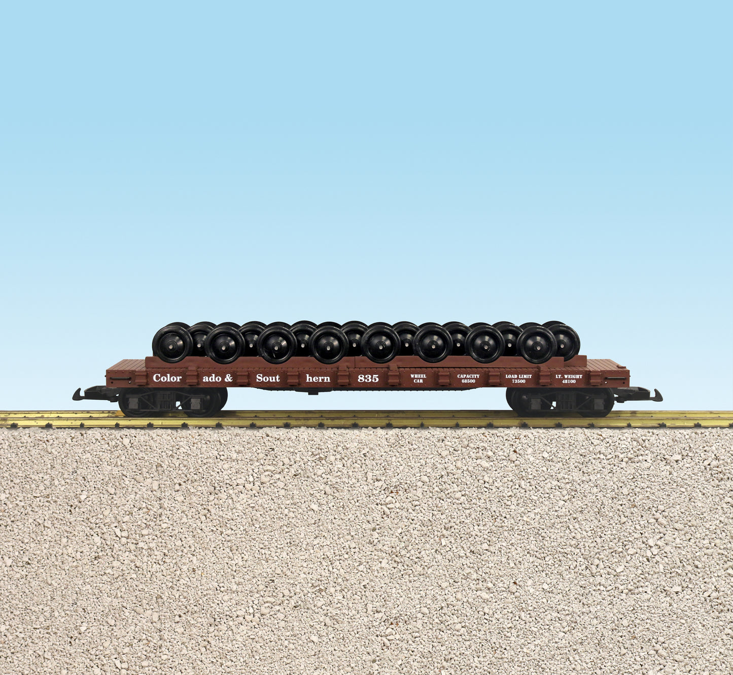 USA Trains R1887 G Gauge Brown Colorado and Southern Wheel Car #835