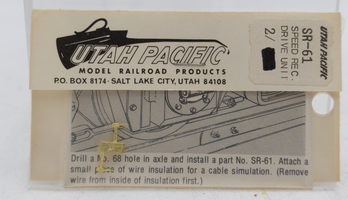 Utah Pacific Models RR Product 61 HO Speed Recorders Drive Unit (Pack of 2)