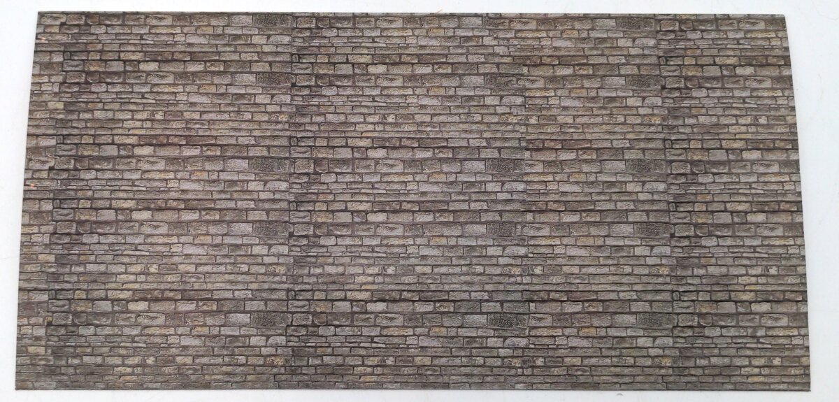 Vollmer 7366 N Scale Single Grey Brick Sheet