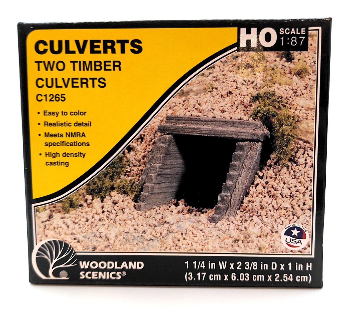Woodland Scenics C1265 HO Scale Timber Culverts (Box of 2)