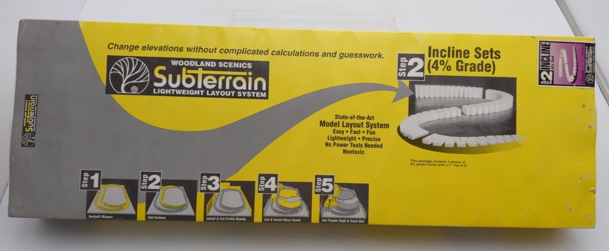 Woodland Scenics ST1411 4% SubTerrain Foam Incline/Decline Set (Pack of 4)