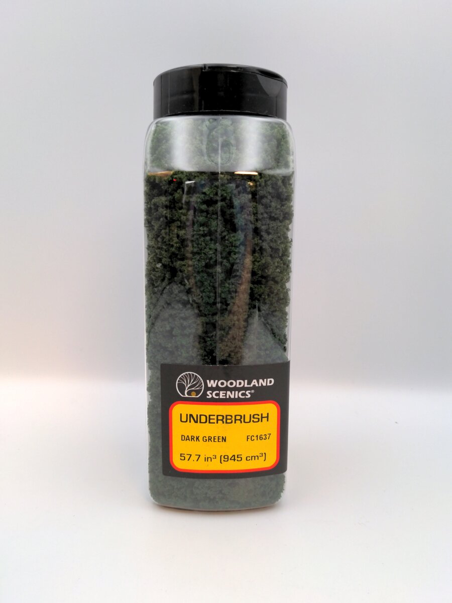 Woodland Scenics FC1637 Dark Green Underbrush - 32 oz. Shaker