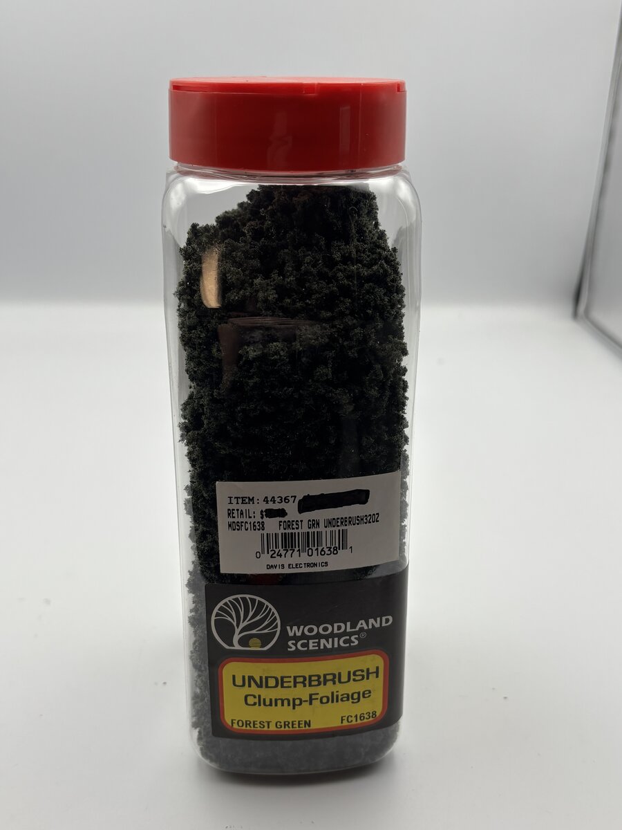 Woodland Scenics FC1638 Forest Green Underbrush Clump-Foliage 32 Oz. Shaker