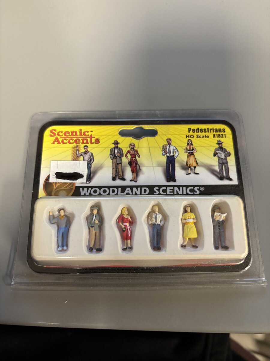 Woodland Scenics A1821 HO Scenic Accents Pedestrian People Figures (Set of 6)