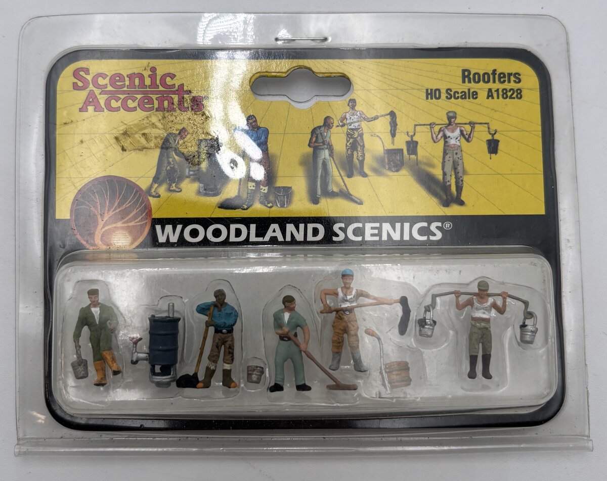 Woodland Scenics A1828 HO Scale Scenic Accents Roofer Figures (Set of 8)