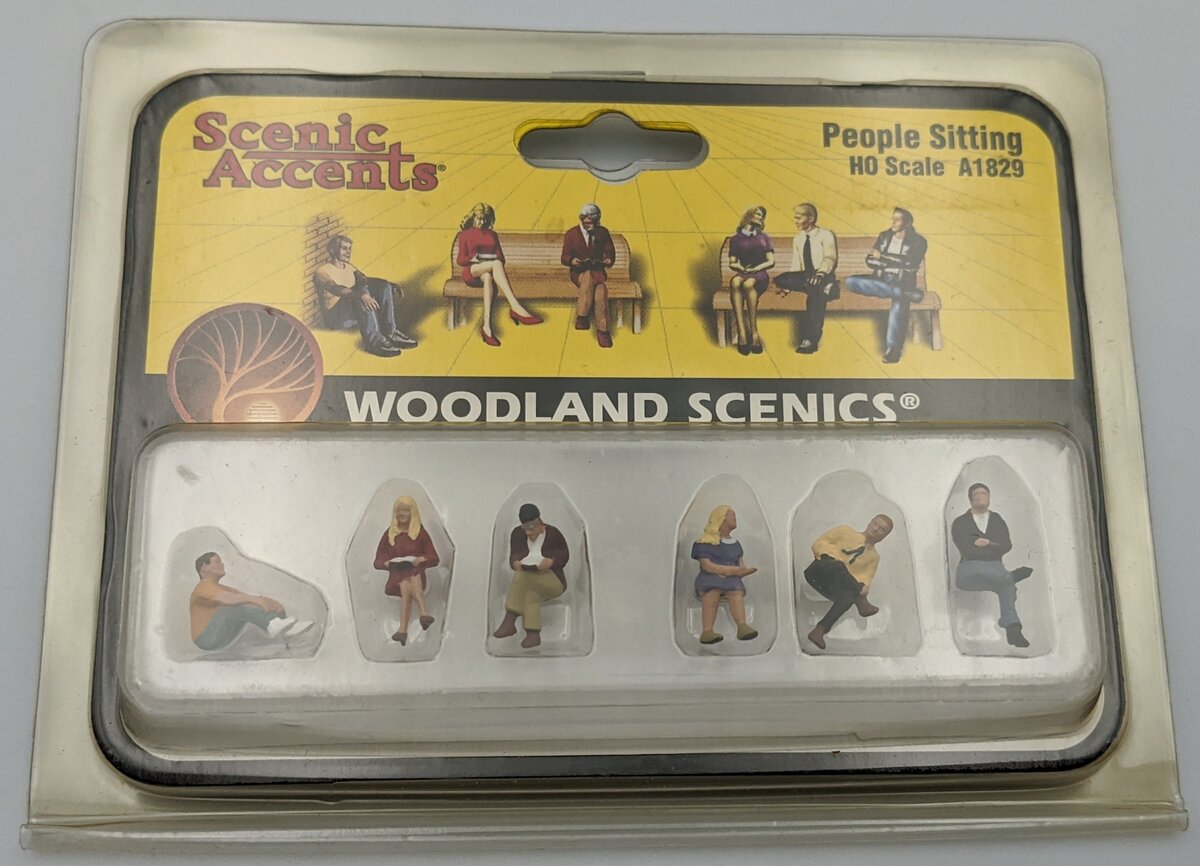 Woodland Scenics A1829 HO People Sitting Figures (Set of 6)