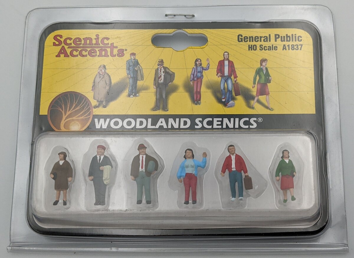 Woodland A1837 HO Scenics Accents General Public People Figures (Set of 6)