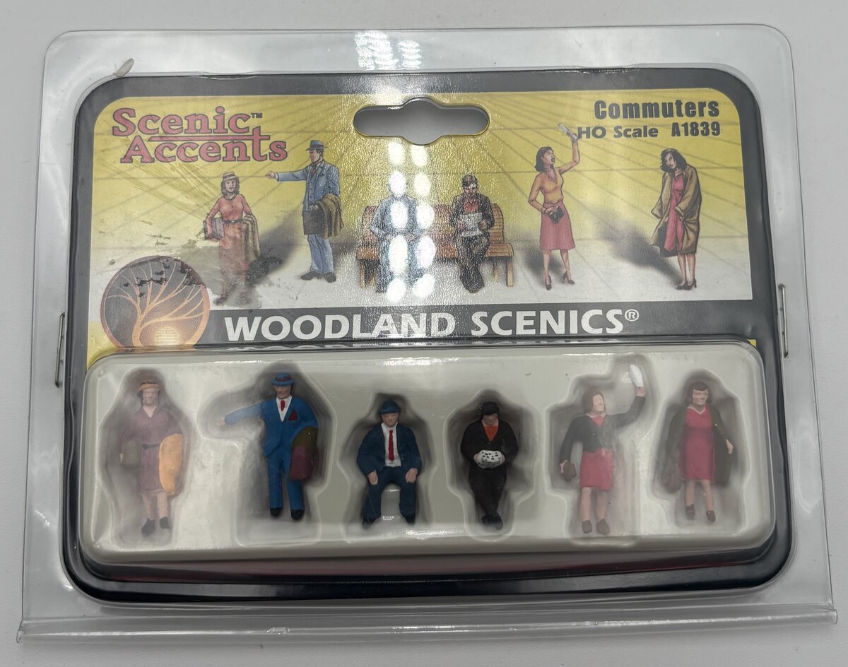 Woodland Scenics A1839 HO Scenic Accents Commuter People Figures (Set of 6)