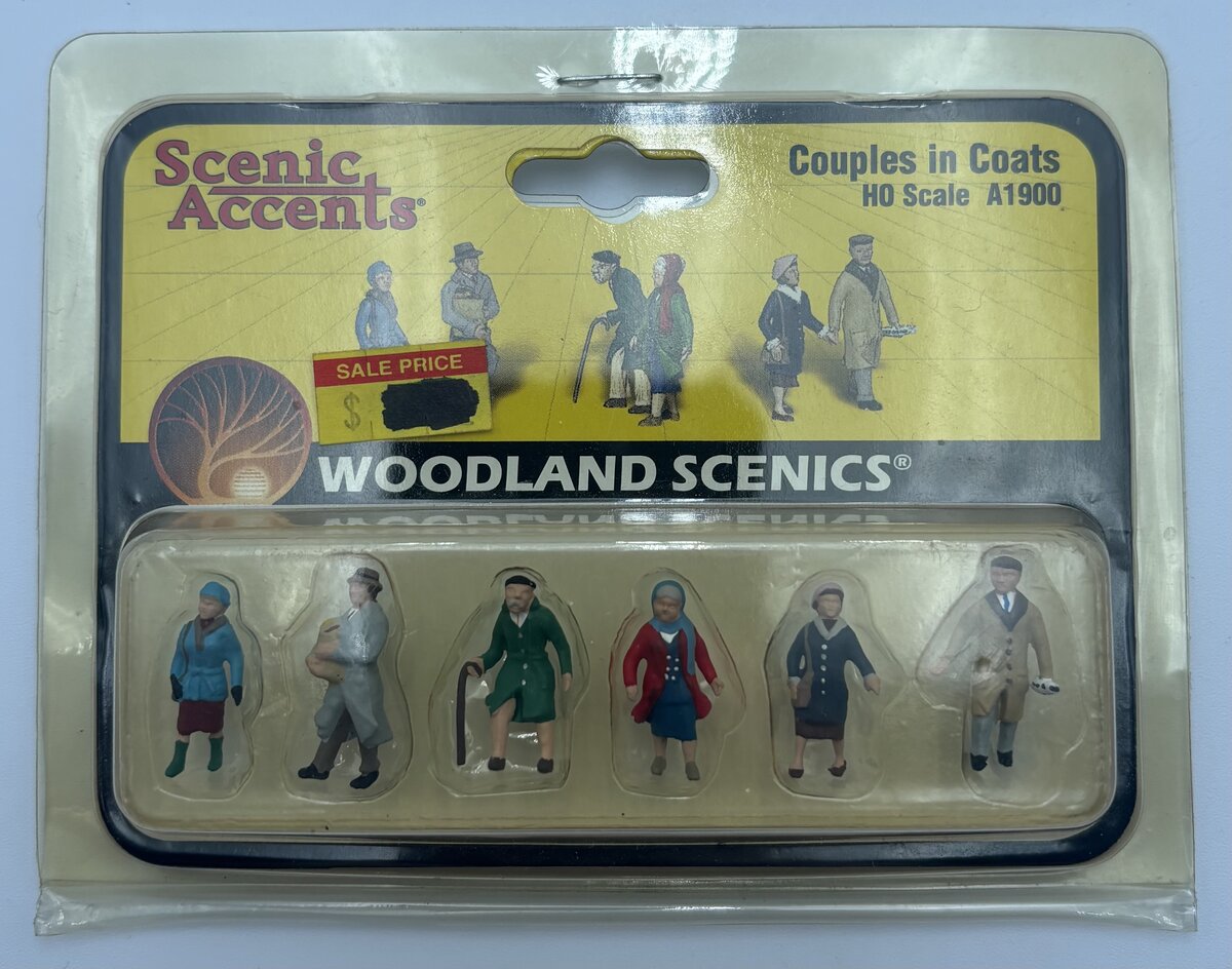 Woodland Scenics A1900 HO Scenic Accents Couples in Coat Figures (Set of 6)